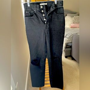 PacSun Black Distressed Dad Jeans